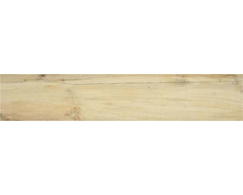 Feinsteinzeug Bodenfliese Arendal Light Oak 22,7x119,5 cm beige rektifiziert Holzbrett mit Maserung