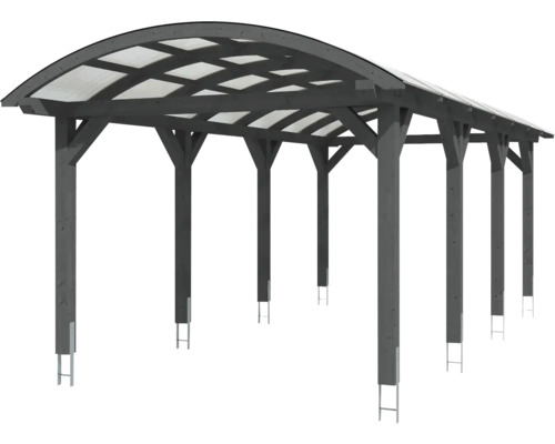 Holzcarport mit Polycarbonatdach