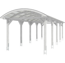 Holzcarport mit Lichtplatten für den Aussenbereich