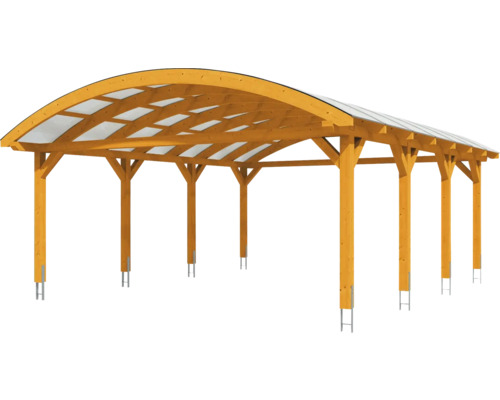 Holzcarport mit Bogen