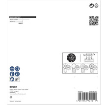 Bosch Logo, Informationen zu Sicherheitsvorkehrungen, Anwendungshinweise und Barcode.