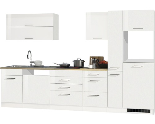 Küchenzeile Held Möbel Mailand 624.1.6210 weiß 330 cm