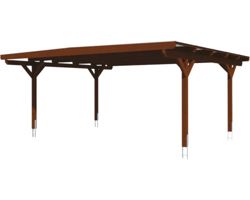 Holzcarport mit Flachdach