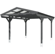 Holzcarport mit transparentem Dach
