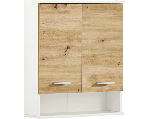 Hängeschrank Möbelpartner Palermo 59.8x70.8x20.5 cm artisan eiche/weiß