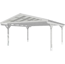 Freistehender Carport aus Holz mit Flachdach