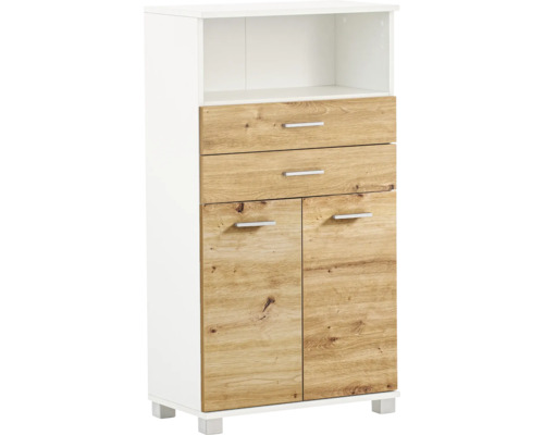 Highboard Möbelpartner Palermo 59.8x110.5x32.6 cm artisan eiche/weiß