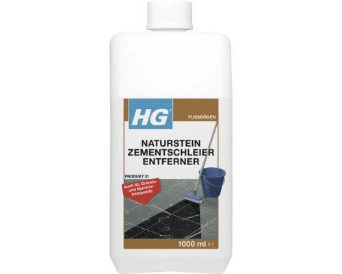 Naturstein Zement- und Kalkschleierreiniger HG 1 L HG Naturstein Zementschleier Entferner 1000 ml Flasche