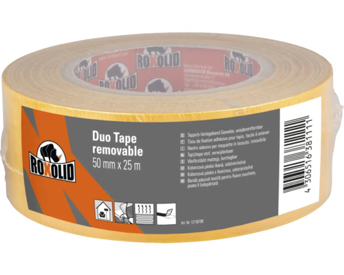 Roxolid doppelseitiges Klebeband, 50 mm x 25 m