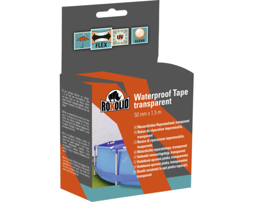 ROXOLID Tape Wasserfest transparent 50 mm x 1,5 m