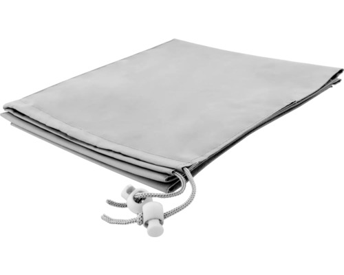 Schutzhülle Sonnenschirm Doppler bis max. 350 cm Polyester hellgrau Abdeckhaube mit Kordelzug für Gartenmöbel