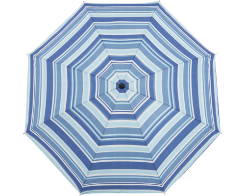 Geöffneter Marktschirm mit Streifenmuster