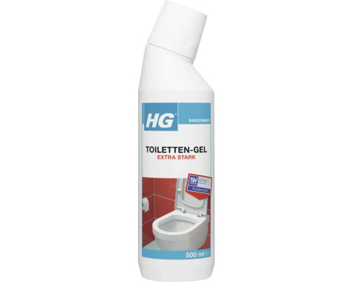 Sanitärreiniger HG 0,5 L Toilettenreiniger Superkraft HG Toiletten-Gel extra stark, 500 ml