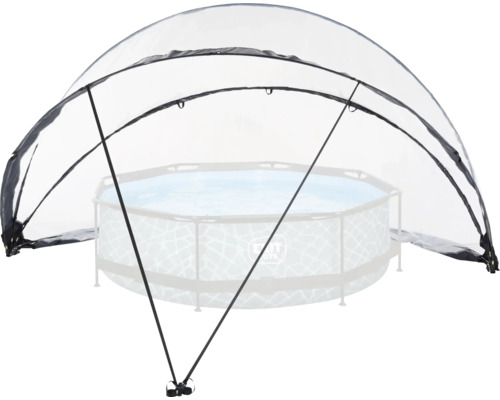 Pool-Überdachung Pool EXIT 460 x 460 x 242 cm Stahl Polyethylen (PE) transparent Poolüberdachung für Rundpools zum Schutz vor Witterungseinflüssen und zur Verlängerung der Badesaison.