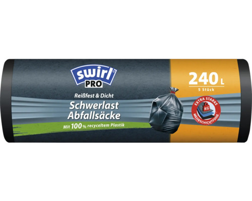 Profi Schwerlastsack mit Zugband Swirl® 240 l 5 Stk. blau