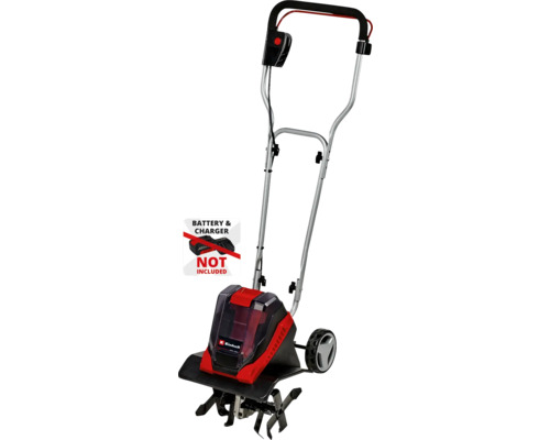 Akku Bodenhacke Einhell Power-X-Change GE-CR 30 Li ohne Akku und Ladegerät ( 2x18 V ) Akku-Gartenfräse mit Metallschaft und rotierenden Zinken