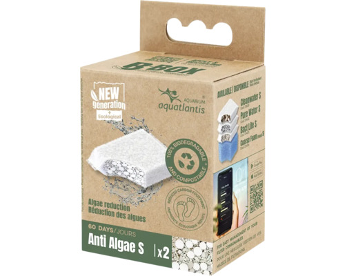 Aquatlantis Anti Algae S Filter für Aquarien, Doppelpackung