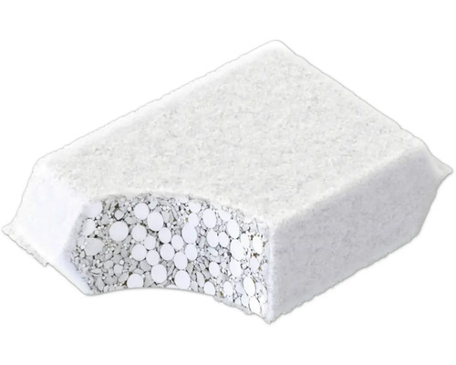 Stück Porenbetonstein mit Aussparung