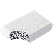 Dämmplatte aus Polystyrol mit einer Aussparung zur Darstellung des Materials