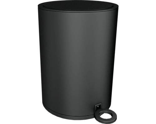 Schwarzer Treteimer aus Metall