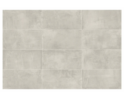 Anordnung von Wandfliesen mit Zementoptik