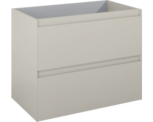 Waschbeckenunterschrank Jungborn DECEM 80x63,5x45,8 cm ohne Waschbecken fume matt Waschtischunterschrank mit zwei Schubladen