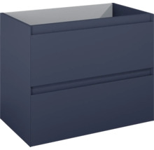 Waschbeckenunterschrank Jungborn DECEM 80x63,5x45,8 cm ohne Waschbecken navy blau matt