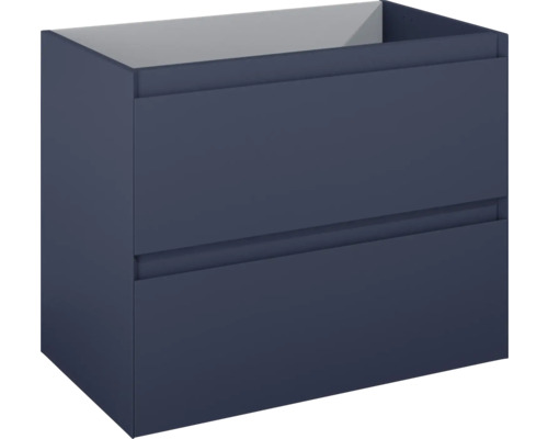 Waschbeckenunterschrank Jungborn DECEM 80x63,5x45,8 cm ohne Waschbecken navy blau matt Waschbeckenunterschrank mit zwei Schubladen für das Badezimmer
