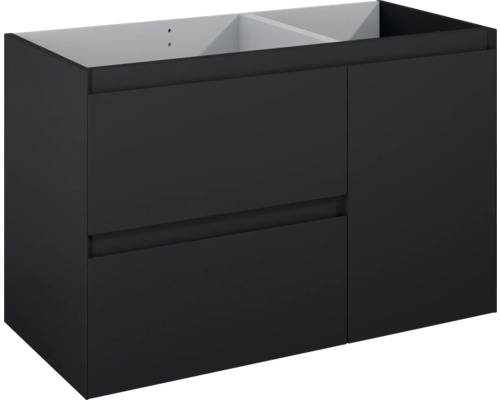 Waschbeckenunterschrank Jungborn DECEM links 100x63,5x45,8 cm ohne Waschbecken schwarz matt Waschbeckenunterschrank Jungborn DECEM links 100x63,5x45,8 cm ohne Waschbecken schwarz matt