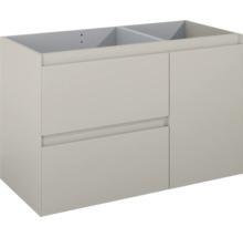 Waschbeckenunterschrank Jungborn DECEM links 100x63,5x45,8 cm ohne Waschbecken fume matt