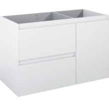 Waschbeckenunterschrank Jungborn DECEM links 100x63,5x45,8 cm ohne Waschbecken weiß matt