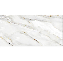 Dekorfliese mit Marmorstruktur und goldenen Akzenten