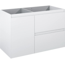 Waschbeckenunterschrank Jungborn DECEM rechts 100x63,5x45,8 cm ohne Waschbecken weiß matt