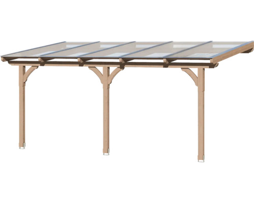 Holzcarport mit lichtdurchlässigem Dach