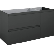 Waschbeckenunterschrank Jungborn DECEM links 120x63,5x45,8 cm ohne Waschbecken anthrazit matt