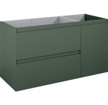 Waschbeckenunterschrank Jungborn DECEM links 120x63,5x45,8 cm ohne Waschbecken forrest grün matt