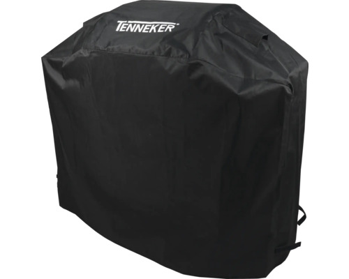 Schwarze Grillabdeckung mit Tenneker Logo