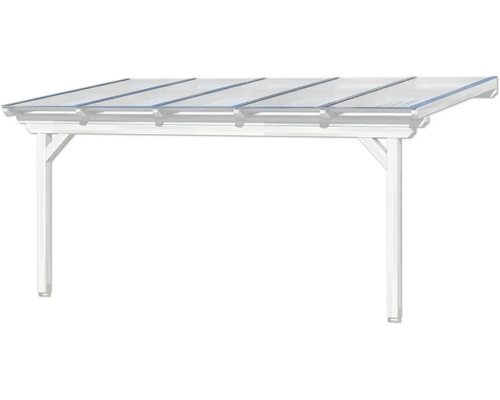 Freistehendes Carport mit lichtdurchlässigem Dach zum Schutz von Fahrzeugen vor Witterungseinflüssen