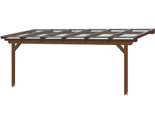 Holzcarport mit durchsichtigem Dach