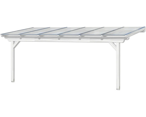 Einzelcarport mit transparentem Dach