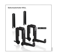 Balkonkastenhalter zur Wandmontage, verstellbar zwischen 74 und 110 Millimeter