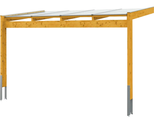 Holzcarport mit transparentem Dach