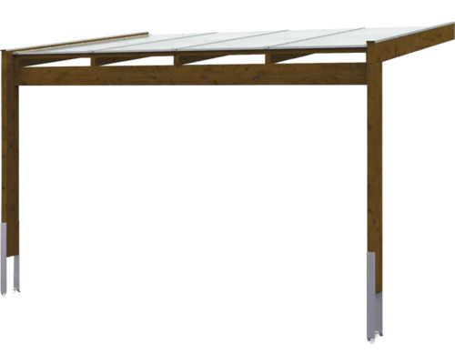 Holzcarport mit transparentem Dach