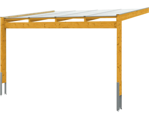 Holzcarport mit transparentem Dach