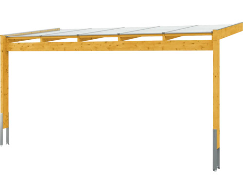 Holzcarport mit transparentem Dach