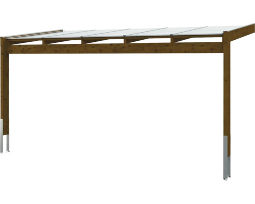 Holzcarport mit transparentem Dach