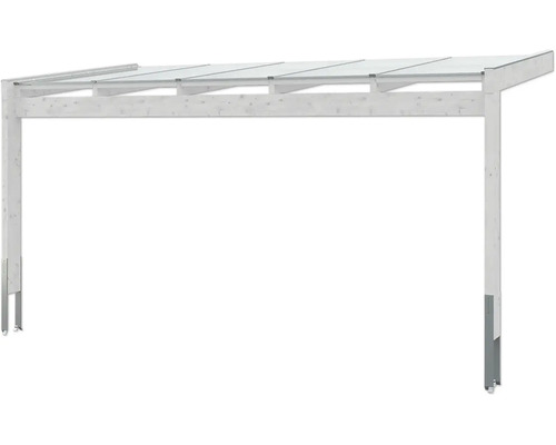 Holzcarport mit transparentem Dach