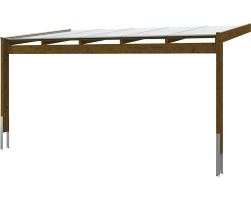 Holzcarport mit transparentem Dach