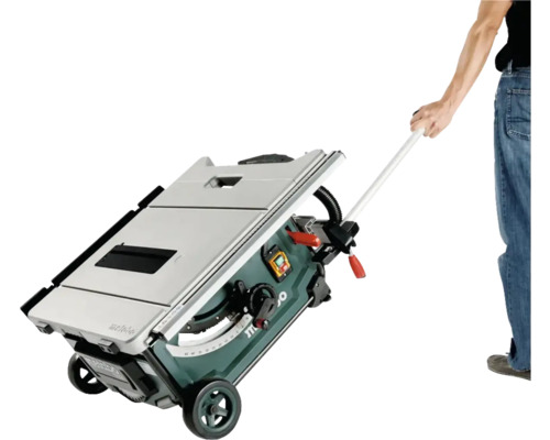 Metabo Tischkreissäge mit Fahrgestell und Zugstange