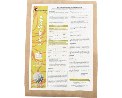 Larven Stopp Nematoden gegen Trauermücken und Thripslarven Produktverpackung